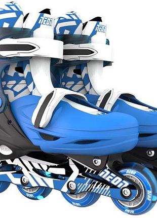 Роликовые коньки neon inline, размер 30-33, синий