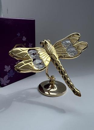 Фигурка со стразами swarovski стрекоза 10х8 см 160900