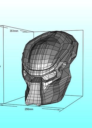Шлем helmet predator city hunter хищник маска mask конструктор из картона papercraft паперкрафт игровой персонаж
