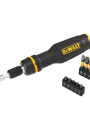 Отвертка dewalt full fit telescoping, 10 насадок, рукоятка двухкомпонентная, 25-50мм, 10 бит, sl,ph,sq