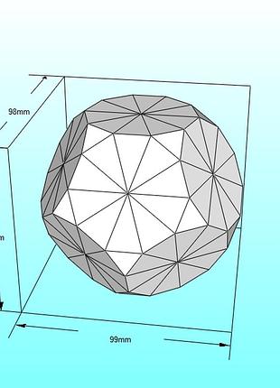 Paperkhan конструктор из картона куб сфера мяч 3d фигура papercraft паперкрафт модель пазл оригами набор для творчества подарок