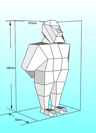 Paperkhan набір для створення 3d фігура людина чоловік паперкрафт papercraft подарунок іграшка сувенір конструктор для творчості