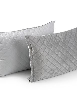 Декоративный чехол на подушку velour 50х70 см grey ромб