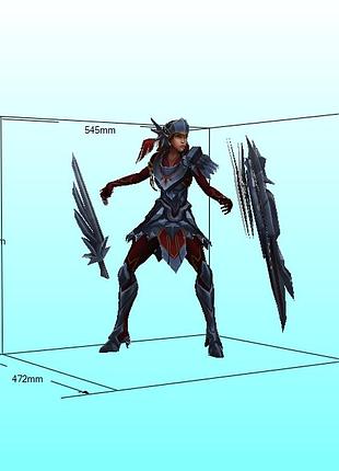 Paperkhan конструктор из картона leona 3d фигура character hero персонаж герой паперкрафт набор пазл оригами papercraft