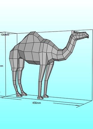 Paperkhan конструктор из картона 3d фигура верблюд паперкрафт papercraft подарочный набор игрушка сувенир