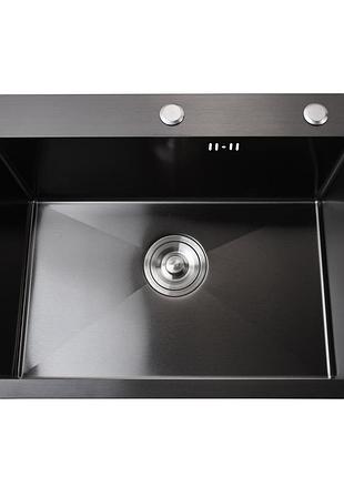 Мойка кухонная 3mm 600х450 black 6045hb mira