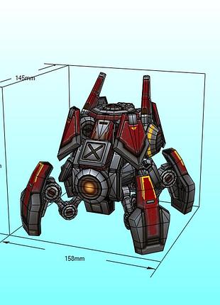 Paperkhan конструктор из картона widow mine starcraft 3d фигура character hero персонаж герой паперкрафт пазл оригами papercraft