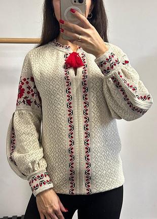 Вышиванка женская лён вязка