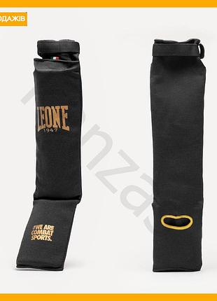 Защита голени и стопы leone черный унисекс щитки для кикбоксинга и муай-тай защита для спортсменов