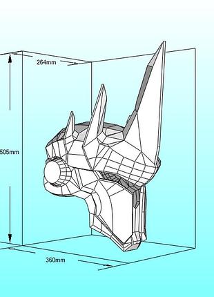 Шлем helmet reinhardt маска mask конструктор из картона papercraft паперкрафт игровой персонаж