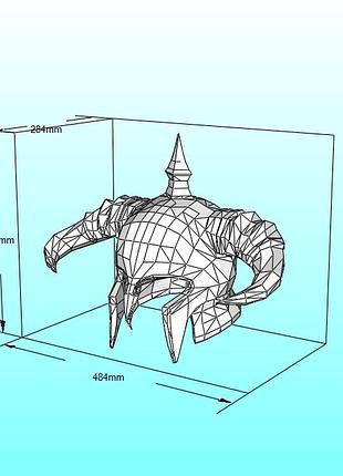 Шлем helmet викинг рыцарь воин солдат легионер спарта маска mask конструктор из картона papercraft паперкрафт