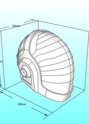 Шлем helmet daft punk маска mask конструктор из картона papercraft паперкрафт игровой персонаж