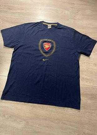 Мужская винтажная футбольная футболка nike arsenal