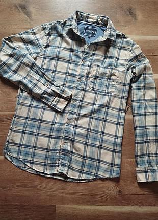 Рубашка длинный рукав от jack &amp; jones vintage 44-46 размер