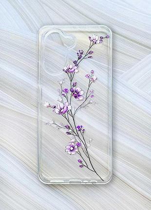 Прозорий чохол на realme c33 :: гілочка квітів (принт 278)