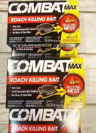 Засіб від тарганів combat max roach killing bait приманки 12 шт