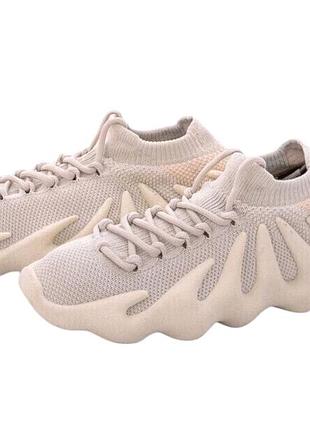 Кросівки жіночі текстильні adidas yeezy 450 boost бежеві