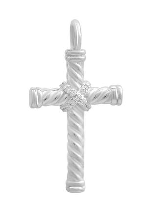 Серебряный крестик высокогокачества без камней (2184171)