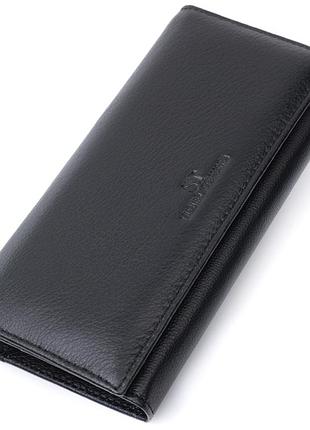 Женский классический кошелек из натуральной кожи st leather 22676 черный