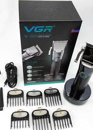 Электромашинка для волос vgr v-682, профессиональная аккумуляторная машинка для стрижки nl-17