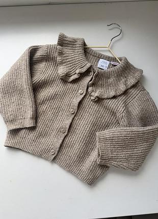 Кофта zara с акцентным воротничком