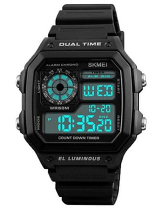 Часы наручные skmei 1299bk, black, 6027 modern home style