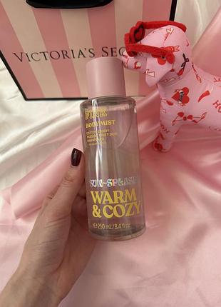 Парфумований спрей для тіла warm & cozy sun-splashed fragrance mist victoria's secret pink usa
