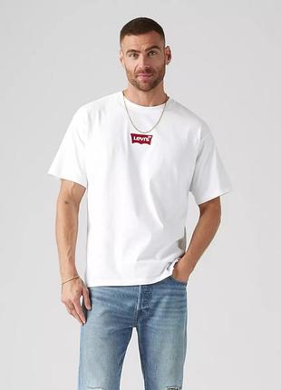 Футболка чоловіча levi’s, колір білий😍