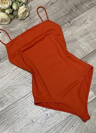 Кораллово-красный боди, бодик zara, р.s-m