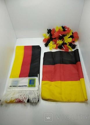 Набір німецької атрибутики bundes футбол прапор шарф лея набор немецкой атрибутики
