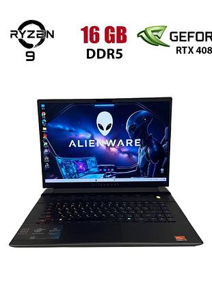 Игровой ноутбук б-класс dell alienware m16 r1 / 16" (2560x1600) ips / amd ryzen 9 7845hx (12 (24) ядер по 3.0 - 5.2 ghz) / 16 gb