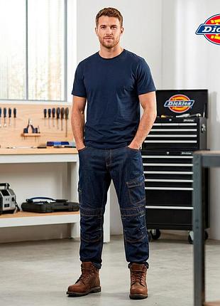 Мужские темно синие плотные джинсы с двойными колечками dickies 44r