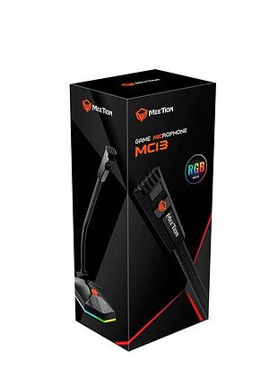 Игровой микрофон meetion mt-mc13 rgb проводной черный