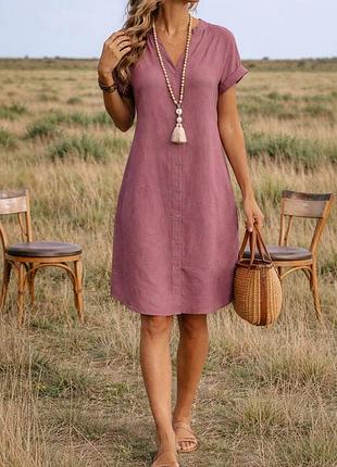 Льняна сукня сорочка льон льняна сукня