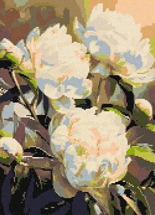 Алмазная мозаика "гармония пионов" 40*50 см