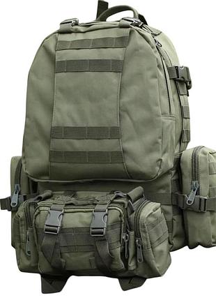 Тактический рюкзак molle assault 55л + (3 органайзера) олива
