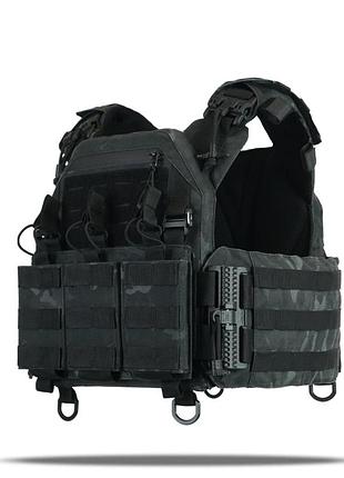 Плитоноска kiborg gu gen.2 + з'ємна панель для трьох магазинів чорний мультикам