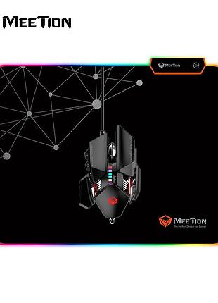 Килимок meetion mt-pd120 backlit gaming mouse pad rgb для мишки