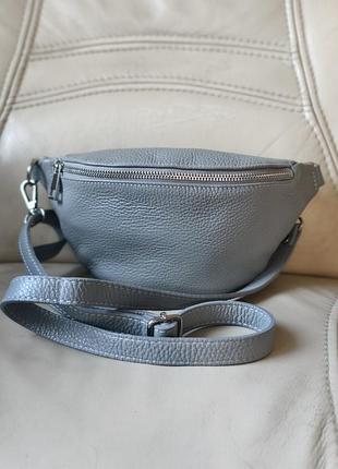 Сумка женская genuine leather бананка набедерная сумка сумочка новая кожаная через плечо