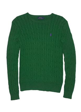 Polo ralph lauren женский вязаный свитер размер m зеленый