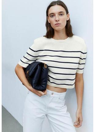 Новый вязаный укороченный топ от h&amp;m