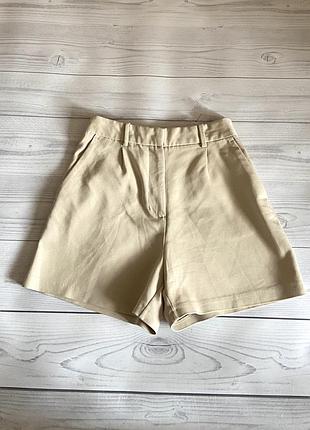 Бежевые классические шорты zara xs