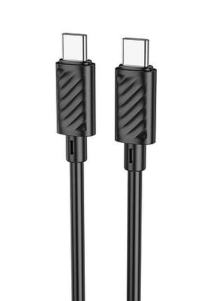 Кабель hoco type-c to type-c gratified charging data cable x88 |1m, 60w| черный