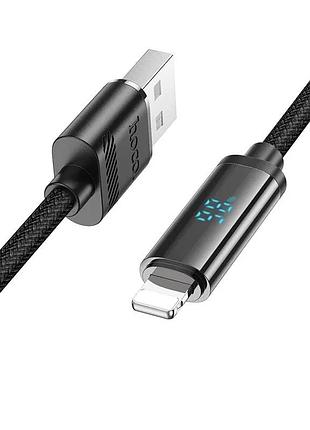 Дата кабель hoco u127 power usb to lightning (1.2m) black