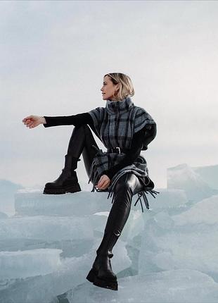 Пончо кейп накидка із сумішевої вовни zara 🌟🌟🌟🌟🌟🌟🌟🌟🌟🌟