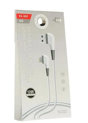 Кутовий кабель micro - usb epik xs 009 для смартфонів / 1.2 метри / до 2.4 ампера