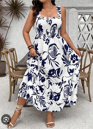 Стильное платье сарафан миди