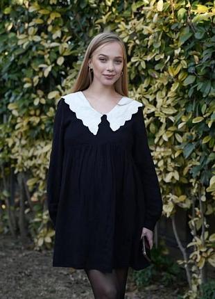 Классное черное короткое хлопковое платье с вышитым воротничком zara
💫💫💫💫💫💫💫💫💫💫💫💫💫