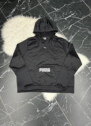 Чоловіче худі puma train all day power fleece у чорному кольорі.