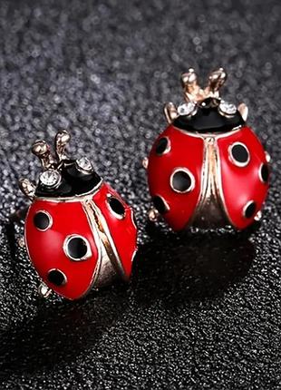 Серьги солнышка / божие коровки